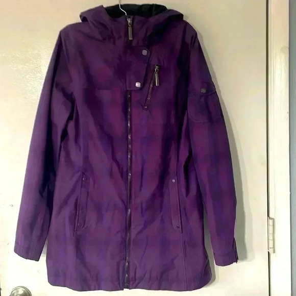 Marmot membrain waterproof-plaid hooded jacket - Picture 1 of 9